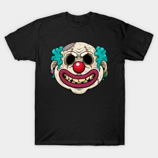 Scary Clown - Zombie Halloween Cartoon Art T-Shirt